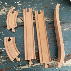 Wooden Train Track Set